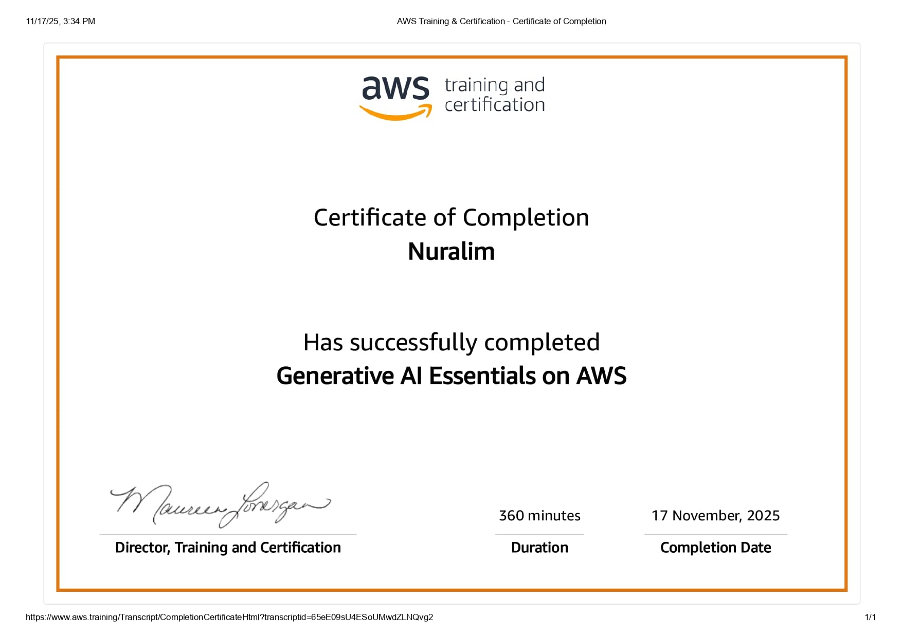 Generative AI Essentials on AWS