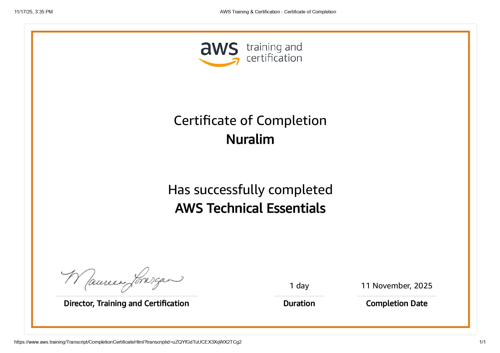 AWS Technical Essentials